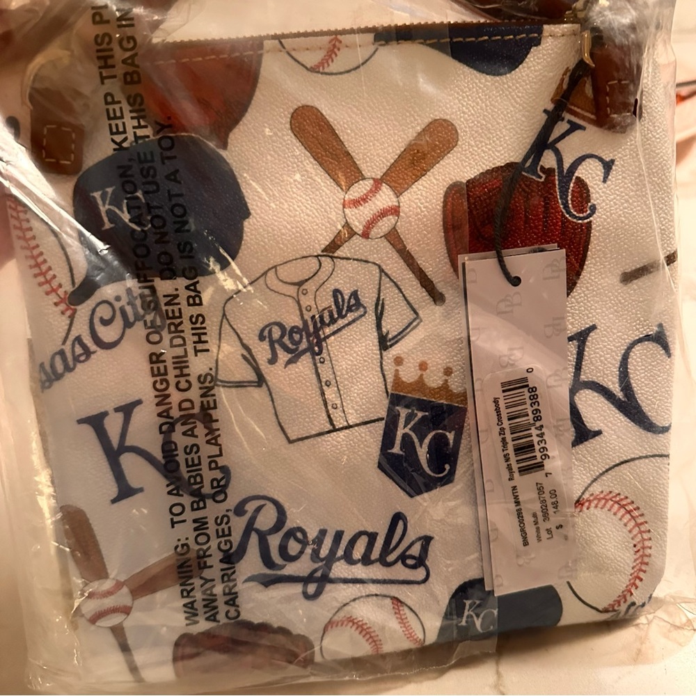 Dooney & Bourke Kansas City Royals NS Triple Zip Crossbody Bag - Picture 2 of 8